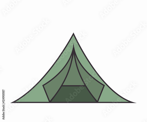 tent camping isolated icon vector illustration design