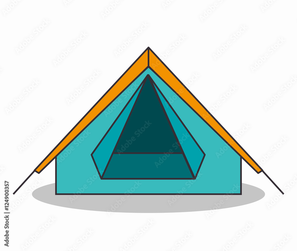 tent camping isolated icon vector illustration design