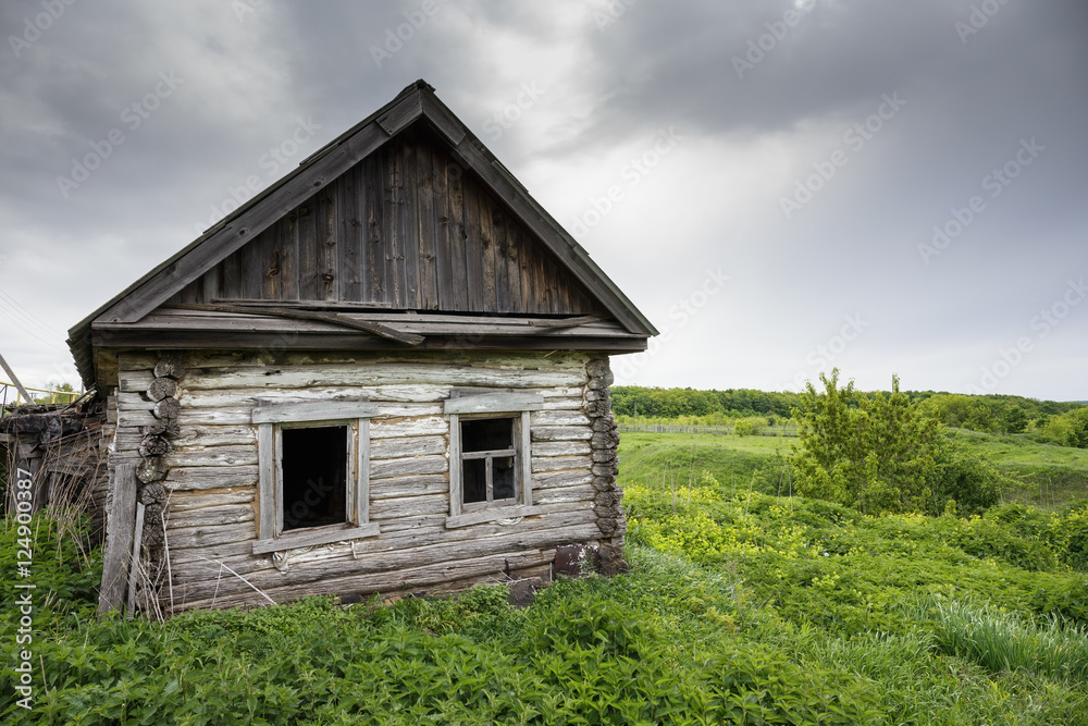 Dilapidated old village house in Russia Dilapidated old village house in Russia