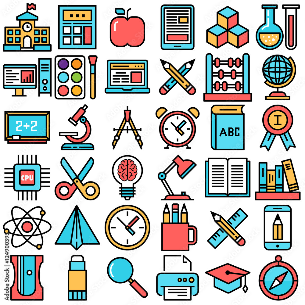 School and Education Icons School and Education Icons
