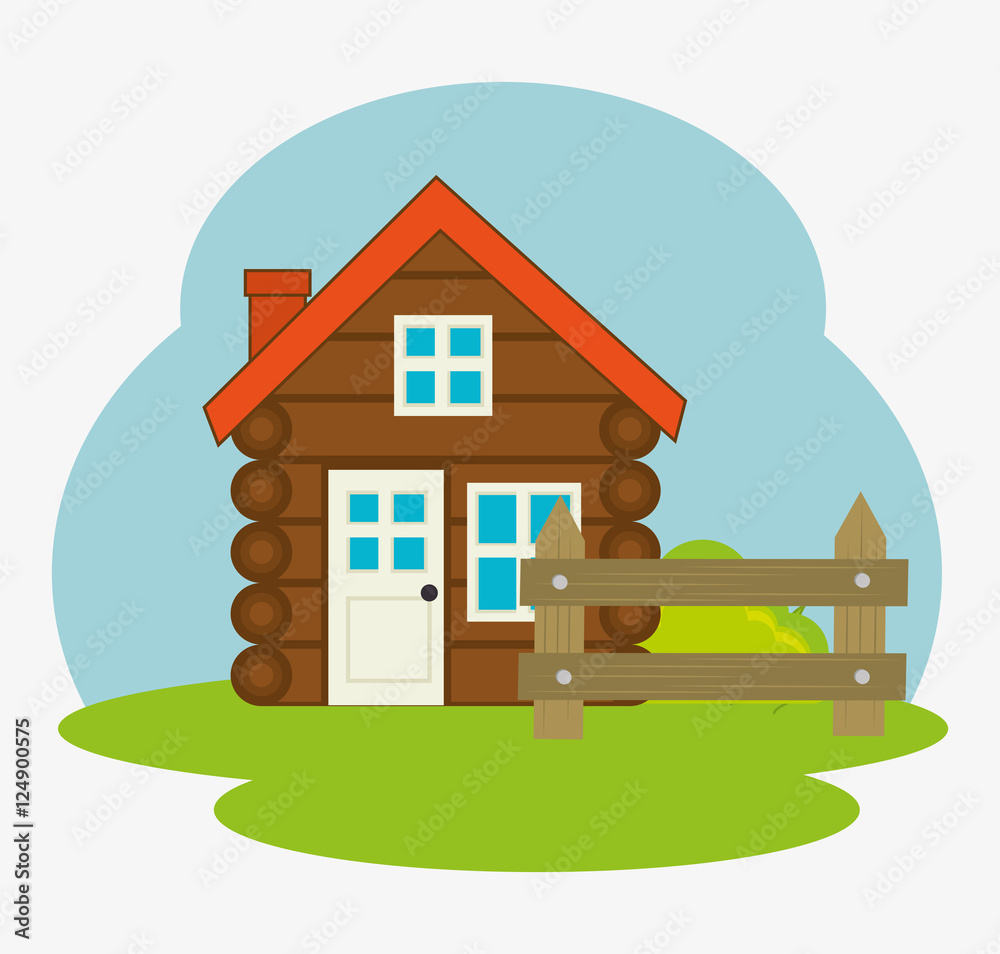 log cabin camping icon vector illustration design log cabin camping icon vector illustration design
