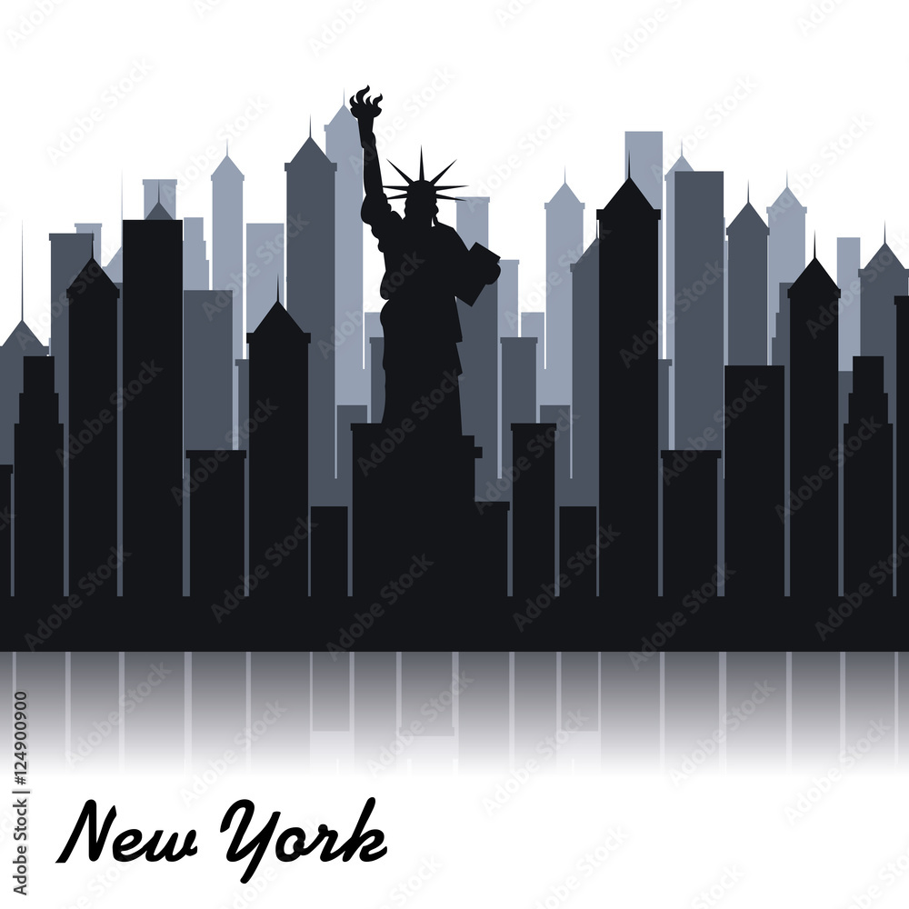 Fototapeta premium new york city cityscape vector illustration design