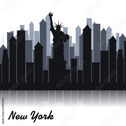 new york city cityscape vector illustration design