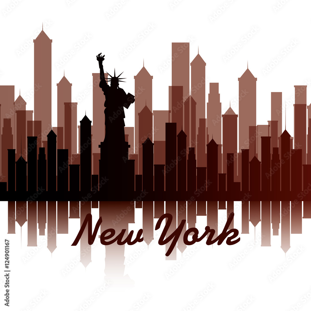 new york city cityscape vector illustration design