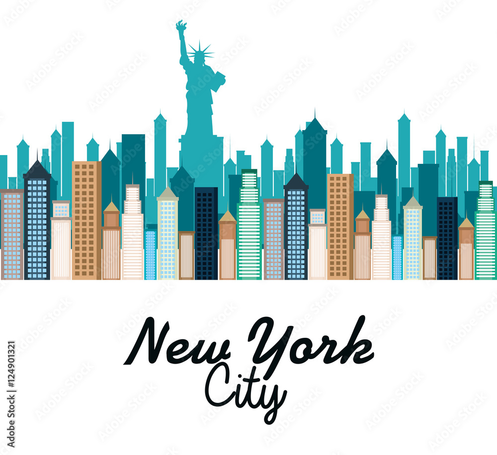 new york city cityscape vector illustration design