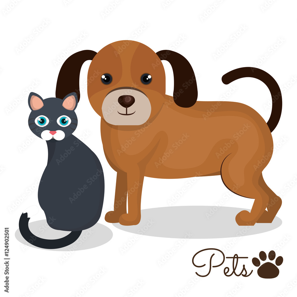 Obraz premium pet mascot isolated icon vector illustration design