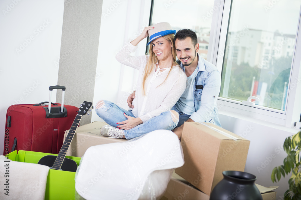 Obraz premium Happy couple relaxing