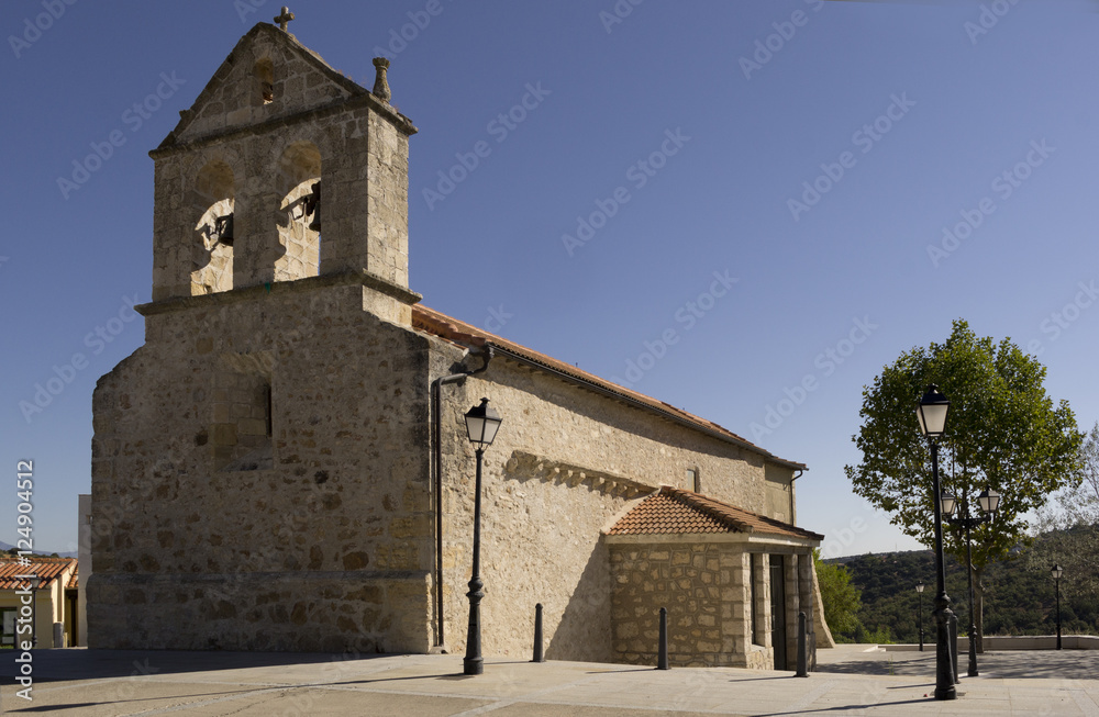 Church in village of Venturada, Madrid, Spain