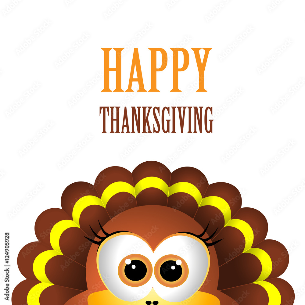 Card for Thanksgiving Day with turkey on white background. Card for Thanksgiving Day with turkey on white background.