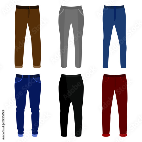 Set of trendy men's clothes with pants