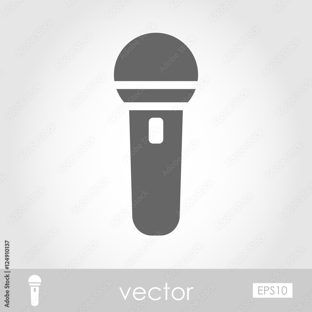 Microphone icon vector. Musical sign Microphone icon vector. Musical sign
