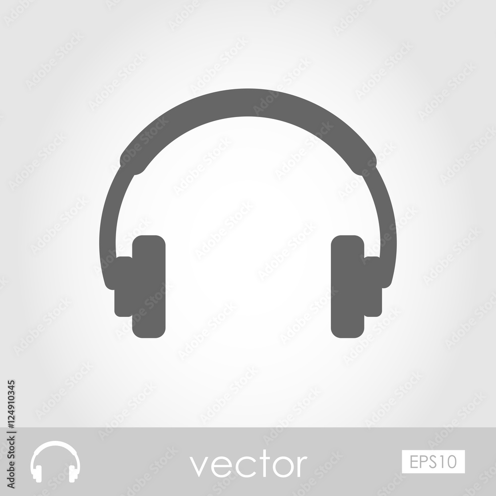 Headphone icon vector. Musical sign Headphone icon vector. Musical sign