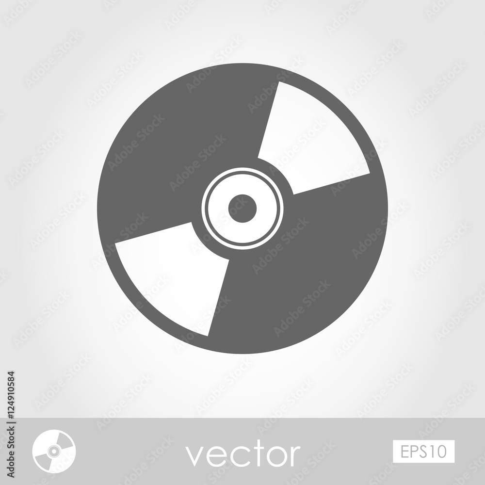 Vector CD or DVD icon Vector CD or DVD icon