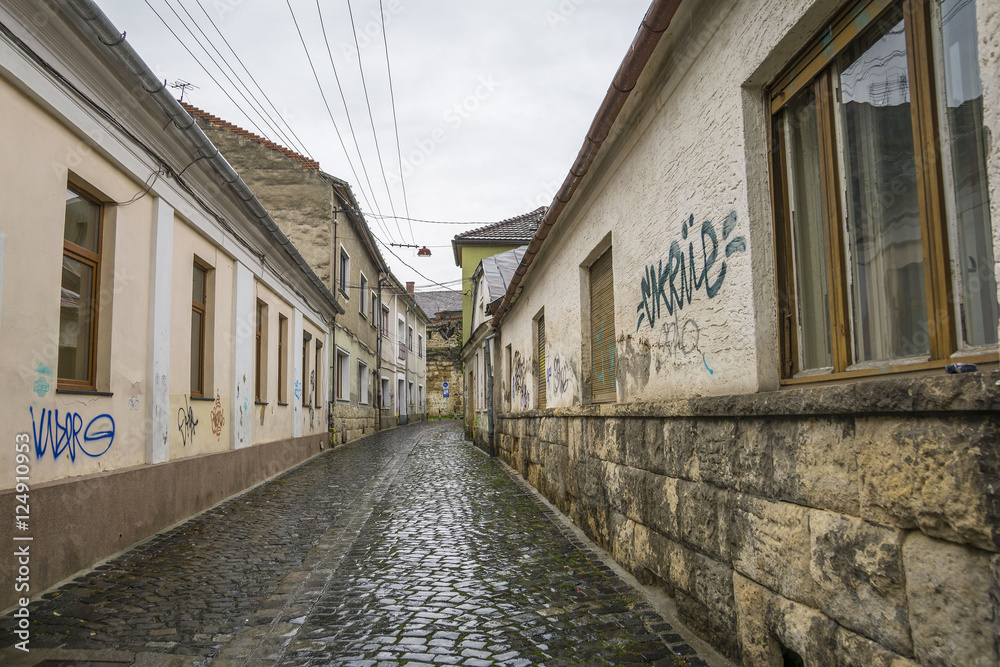 Fortress Street in the Old City of Cluj, Romania Fortress Street in the Old City of Cluj, Romania