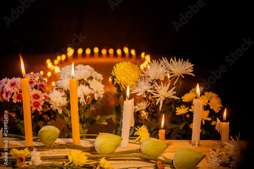 a Thai is Paying Respect In Loving Memory of the King photo