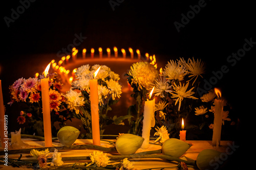 a Thai is Paying Respect In Loving Memory of the King photo