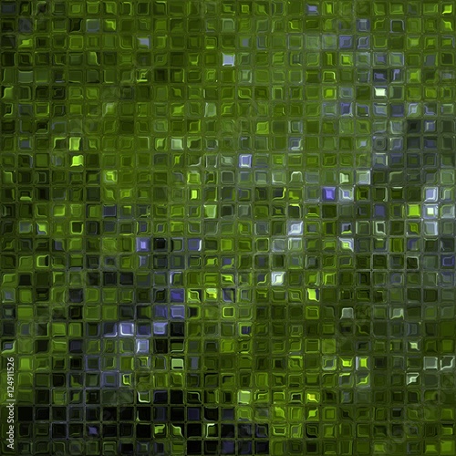 Green and blue glass tiles pattern, shiny crystal wall or floor texture