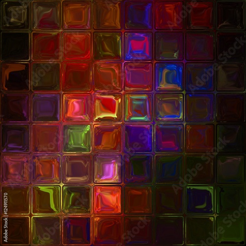 Colorful glass tiles pattern, shiny crystal wall or floor texture