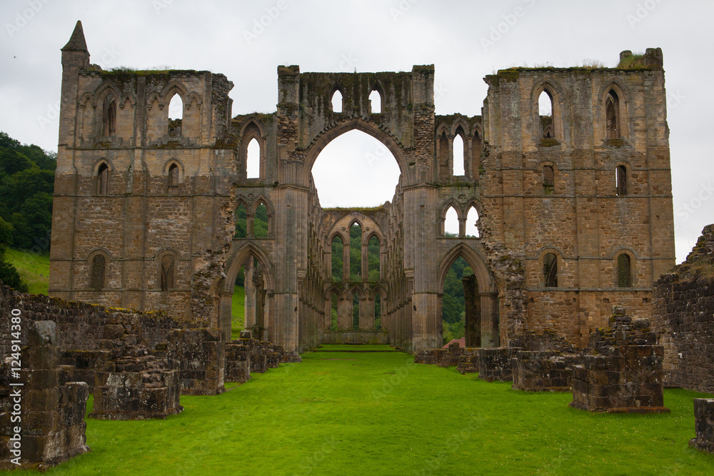 Ruins of famous Riveaulx Abbey, England