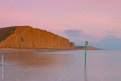 Popular beach near Bridport, Dorset, England, photo