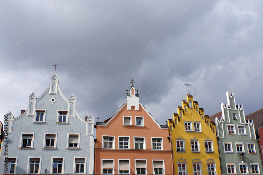 sanierte und restaurierte historische Altstadt Landshut