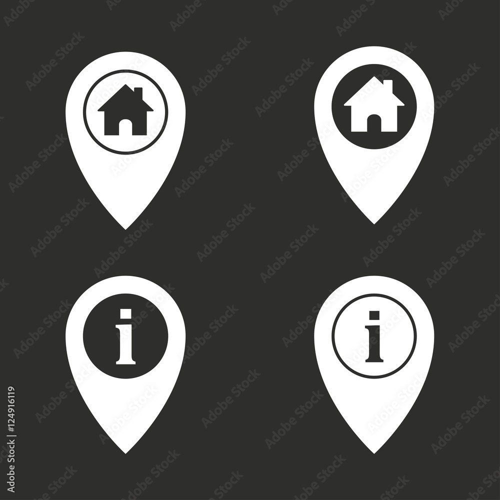 Map pin - vector icon. Map pin - vector icon.