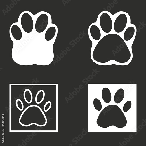Paw - vector icon.
