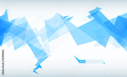 Trendy banner from abstract triangles. Vector illustration. Used opacity layers