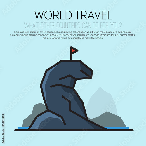Travel, journey, trip vector logo design template. vacation or countries of the world icon.