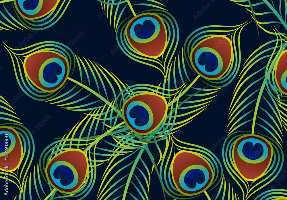 Peacock Feather Pattern Stock Template | Adobe Stock