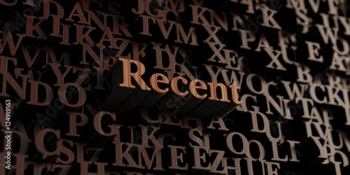 Recent - Wooden 3D rendered letters/message. Can be used for an online banner ad or a print postcard.