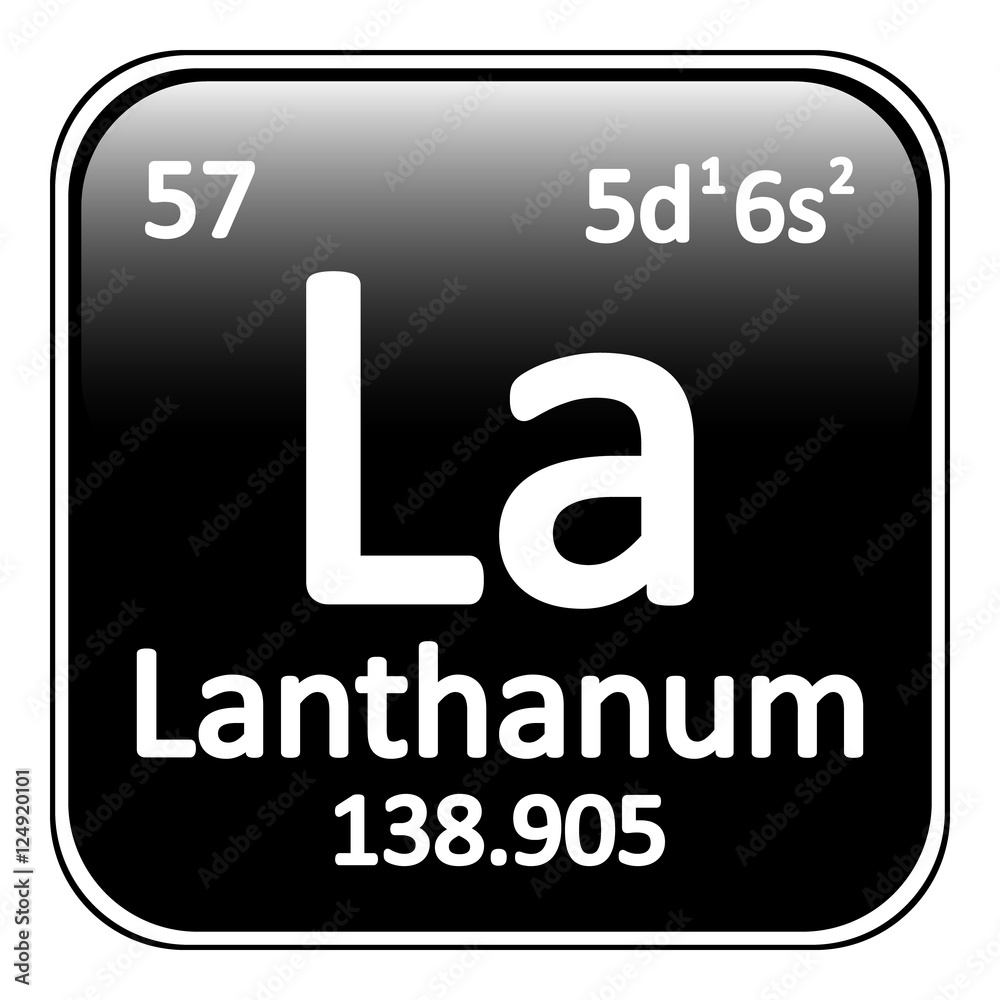 Periodic table element lanthanum icon. Periodic table element lanthanum icon.