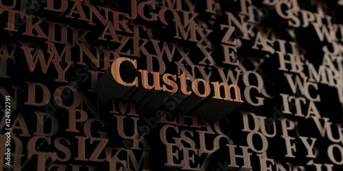 Custom - Wooden 3D rendered letters/message.  Can be used for an online banner ad or a print postcard.