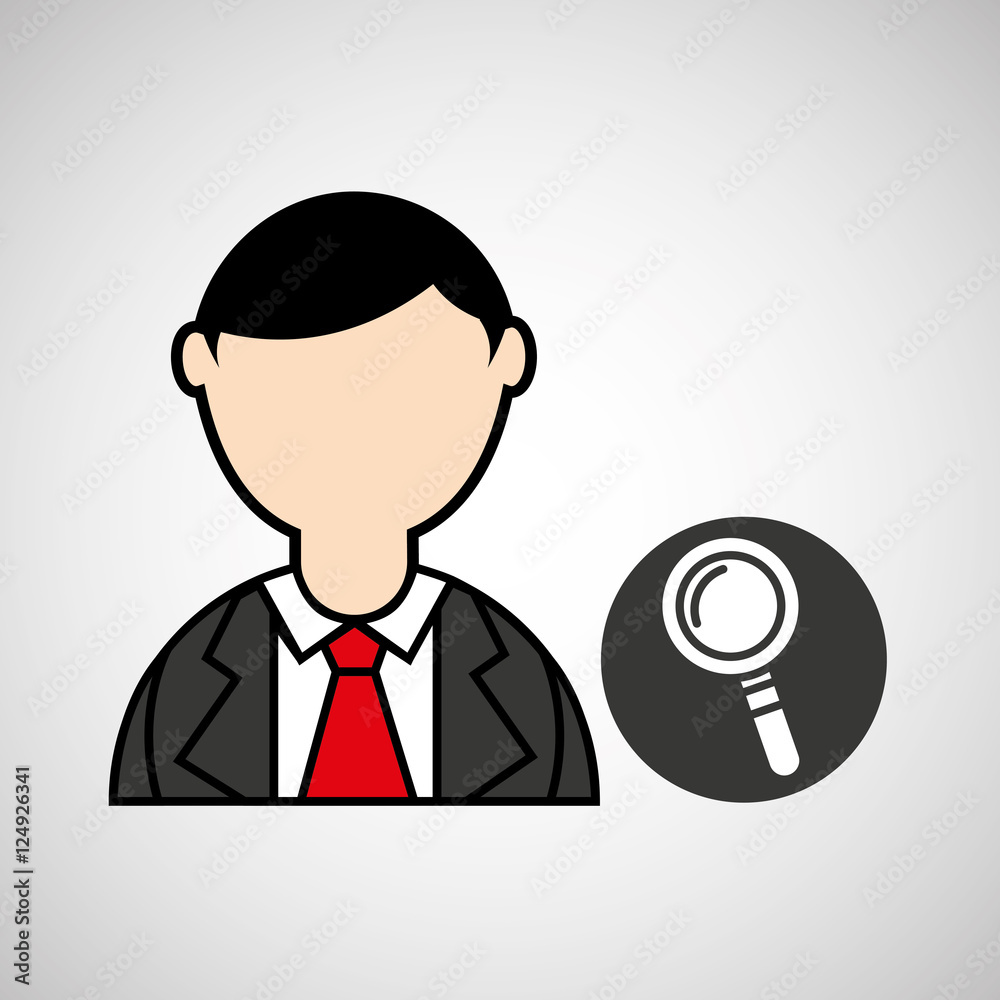 avatar man with suit and searching graphic vector illustration eps 10 avatar man with suit and searching graphic vector illustration eps 10