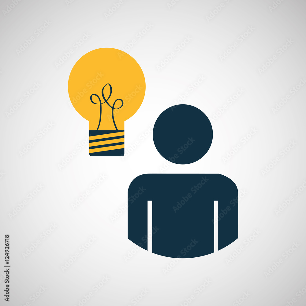 silhouette blue man idea innovation design vector illustration eps 10 silhouette blue man idea innovation design vector illustration eps 10