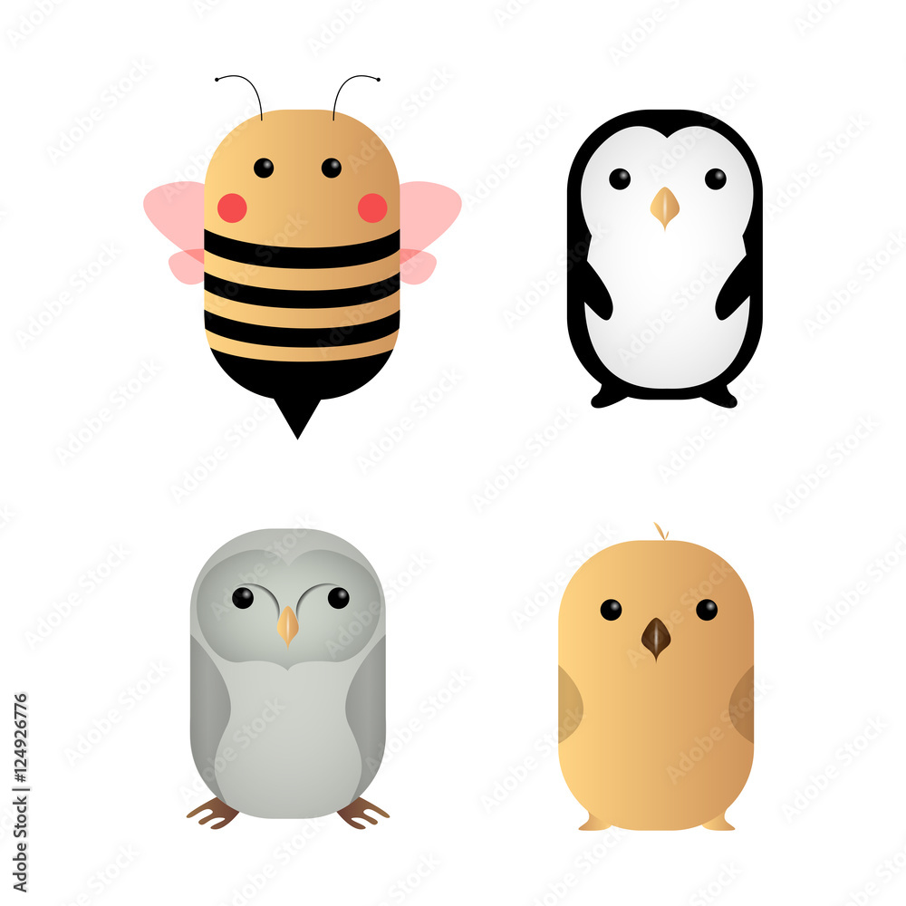 Obraz premium Isolated cute animals