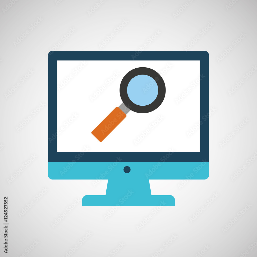 technology monitor icon search magnifier isolated vector illustration eps 10 technology monitor icon search magnifier isolated vector illustration eps 10