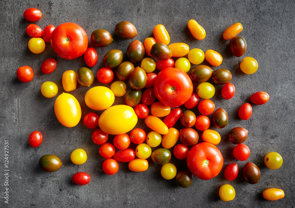 various colorful tomatoes various colorful tomatoes