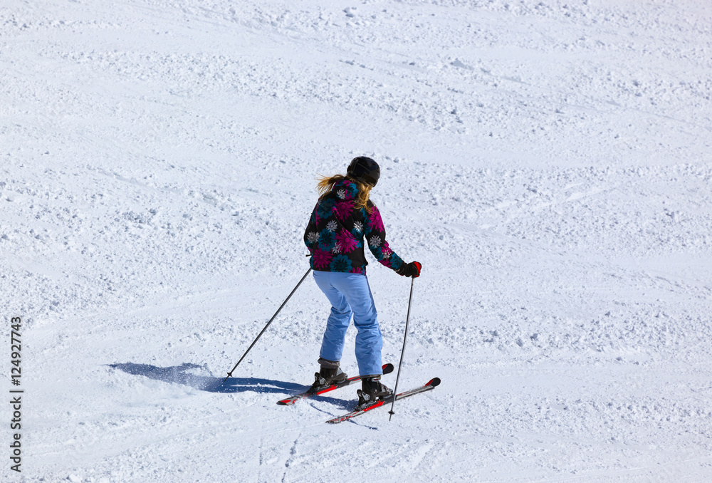 Skier at mountains ski resort Innsbruck - Austria Skier at mountains ski resort Innsbruck - Austria