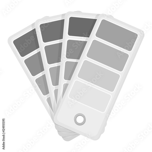 Color swatches icon in monochrome style isolated on white background. Typography symbol stock vector illustration.