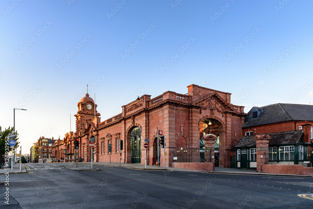 Nottingham station, briefly known as Nottingham City and for rather longer as Nottingham Midland, is a railway station and tram stop in the city of Nottingham.