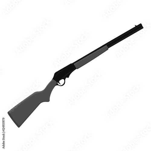 Shotgun icon monochrome. Singe western icon from the wild west monochrome.