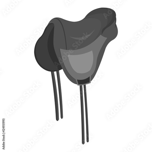 Saddle icon monochrome. Singe western icon from the wild west monochrome.