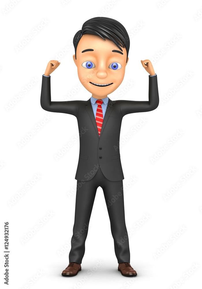 Businessman muscle arm