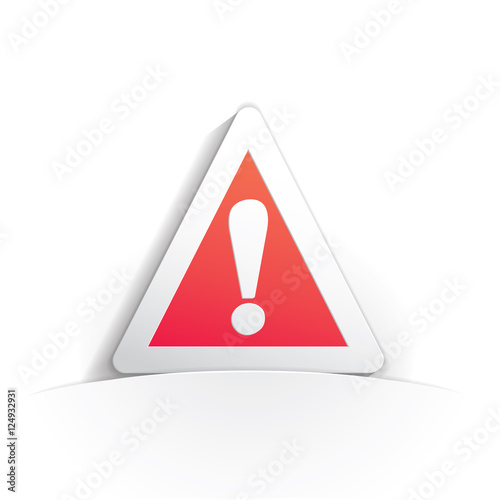 warning icon paper