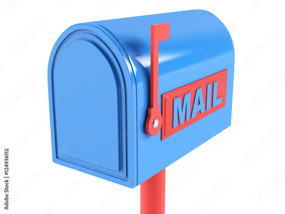 Mailbox on a white background. 3D illustration Mailbox on a white background. 3D illustration