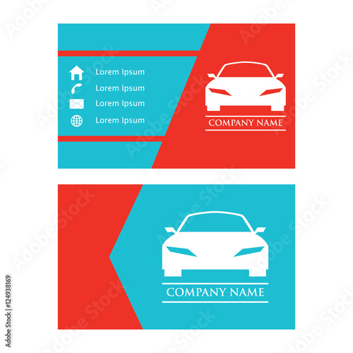 Business card design template for car, automotive and transport business