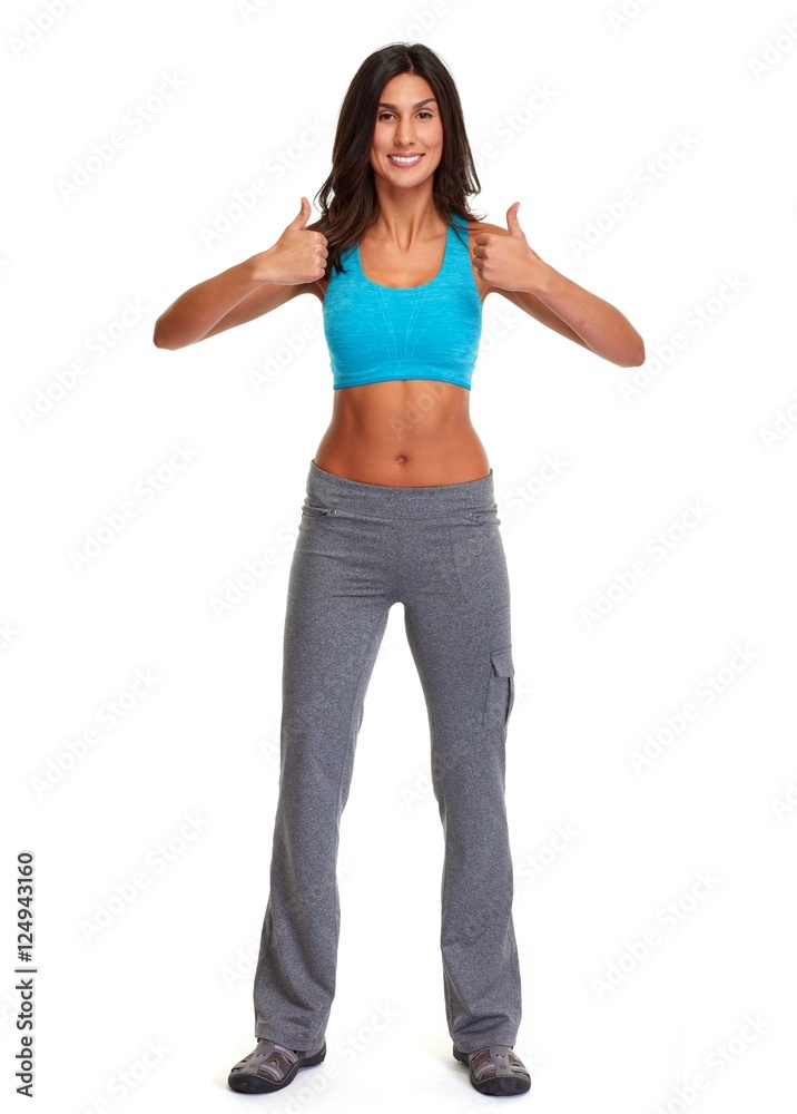 Happy athletic girl. Happy athletic girl.