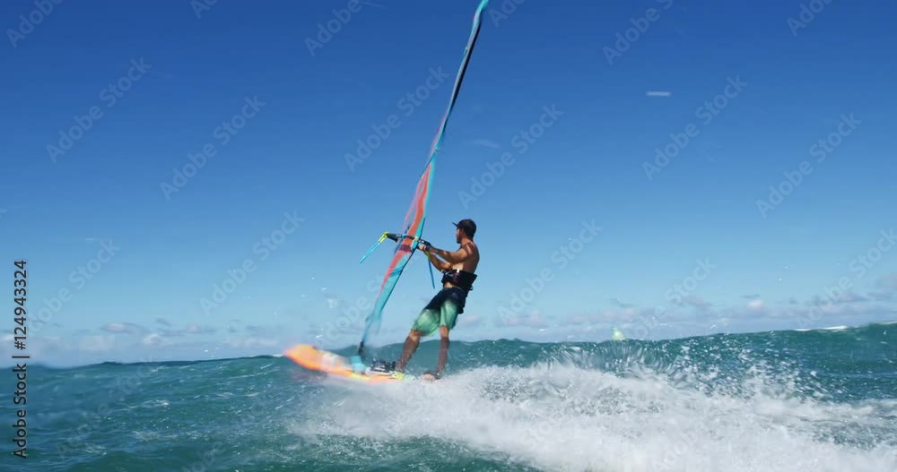 Windsurfing, summer fun extreme sport