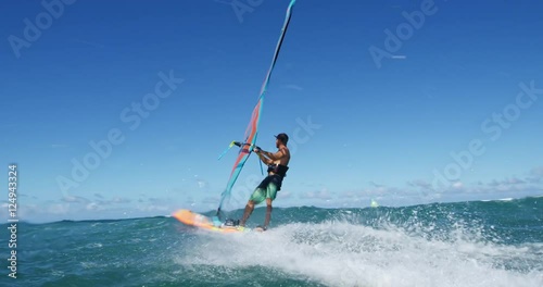 Windsurfing, summer fun extreme sport